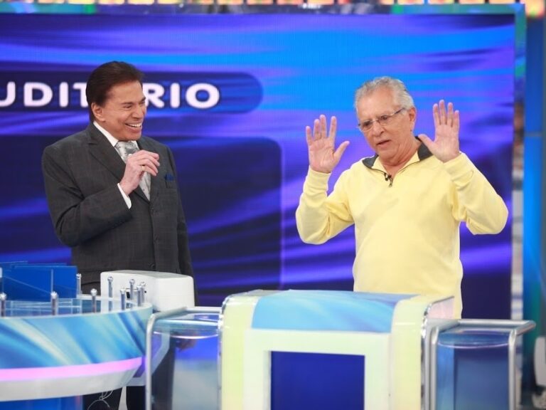 Foto de Silvio Santos e Carlos Alberto de Nóbrega