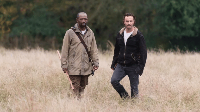 Foto do ator Lennie James e Andrew Lincoln