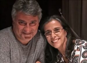 Foto de Cléber Machado e Mônica Pinheiro