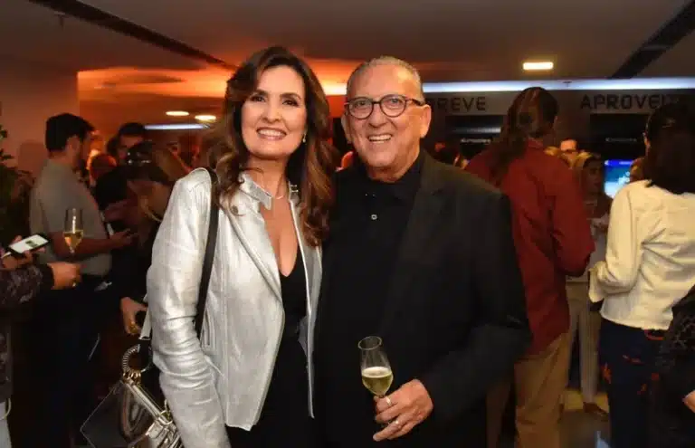 Foto de Fátima Bernardes e Galvão Bueno