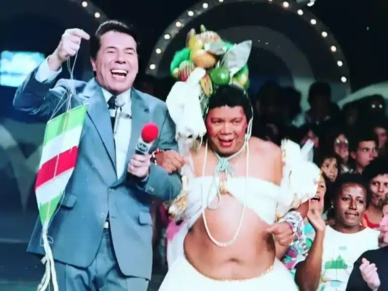 Foto de Roque e Silvio Santos