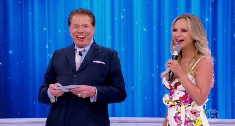 Foto de Silvio Santos e Eliana