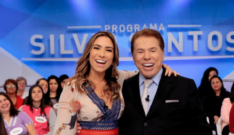 Foto de Patricia Abravanel e Silvio Santos