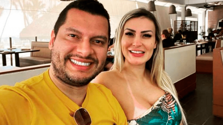 Imagem com foto de Thiago Lopes e Andressa Urach