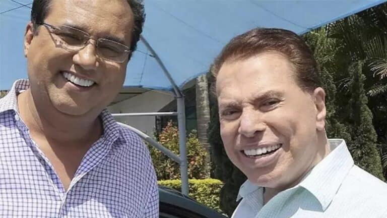 Foto de Geraldo Luís e Silvio Santos