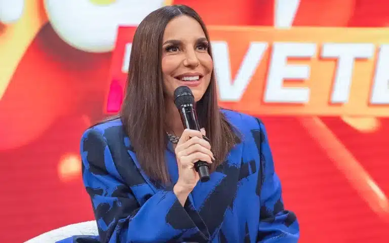 Foto de Ivete Sangalo no programa Pipoca da Ivete