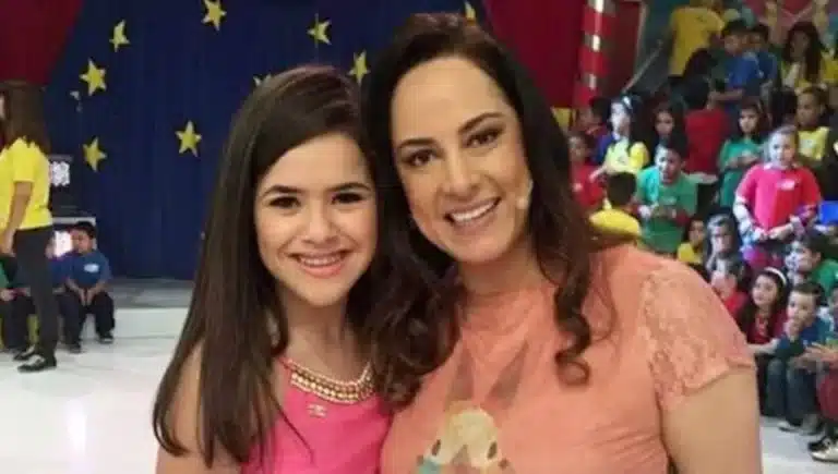 Foto de Silvia Abravanel e Maisa no SBT