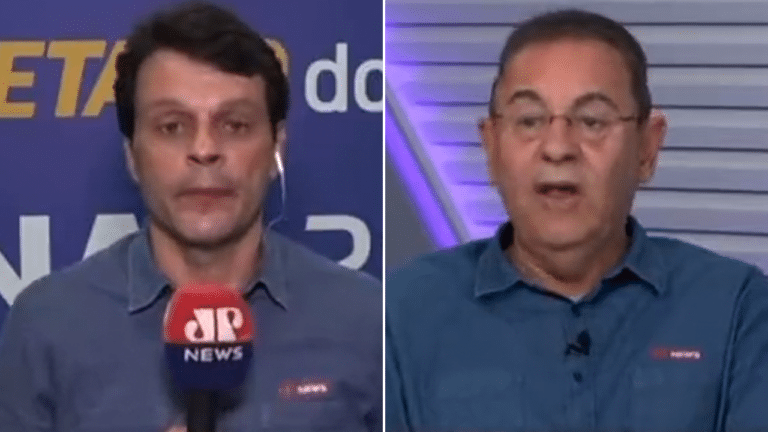 Rodrigo Viga e Flávio Prado no programa Caneladas, da Jovem Pan