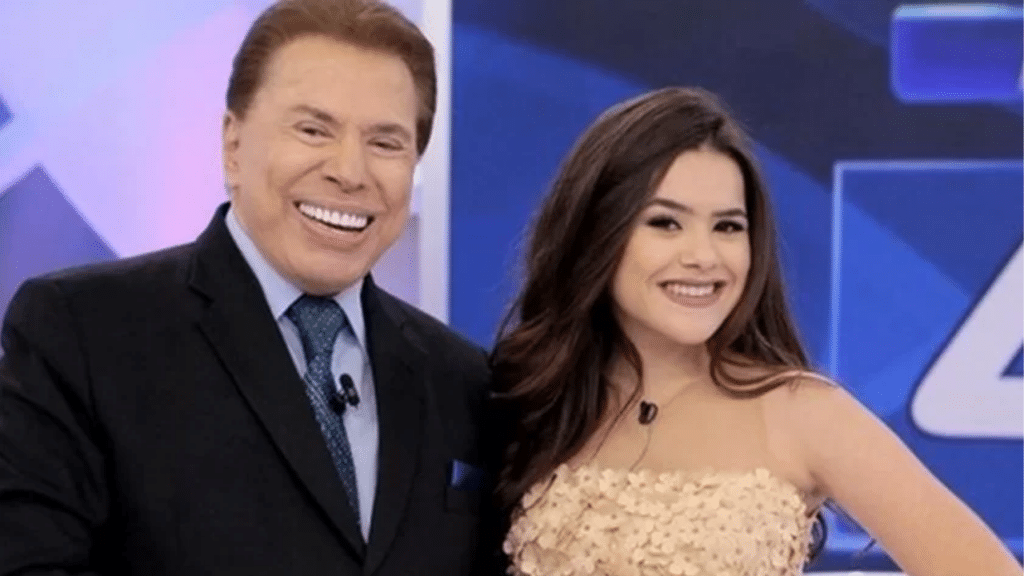 Silvio Santos e Maisa Silva durante participação no Programa Silvio Santos