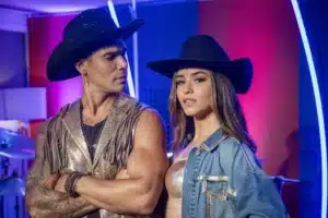 Foto de Talita Younan e Micael Borges para a novela Fuzuê