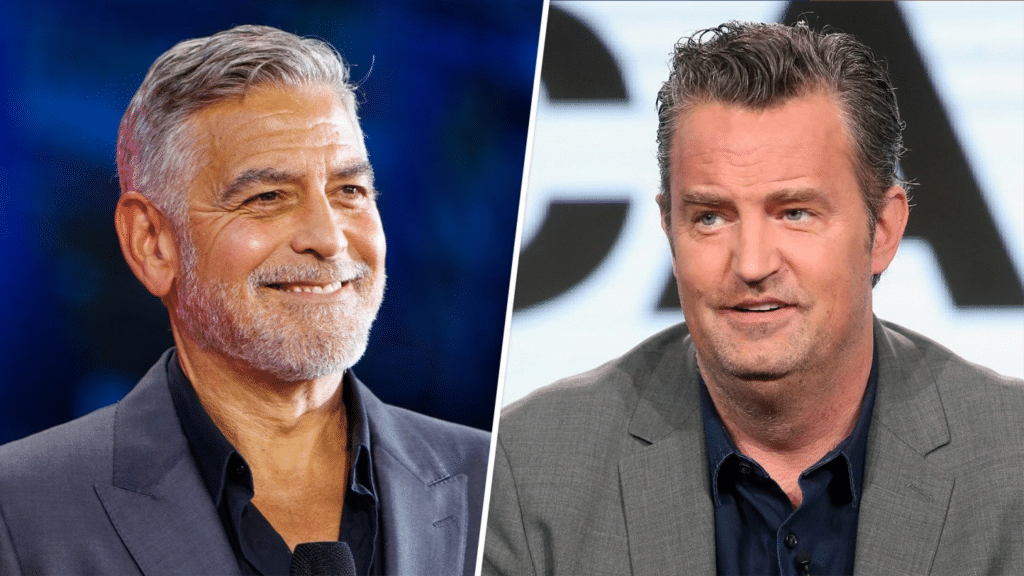 Montagem com George Clooney e Matthew Perry