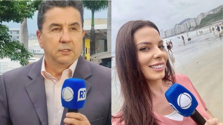 Foto de Luiz Gustavo e Priscilla Doroche na Record