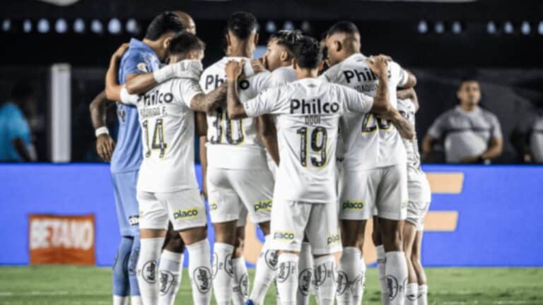 Foto de jogadores do Santos