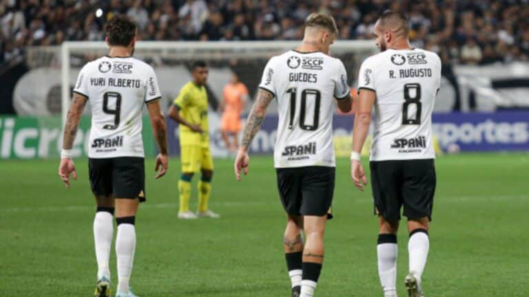 Foto de jogadores do Corinthians