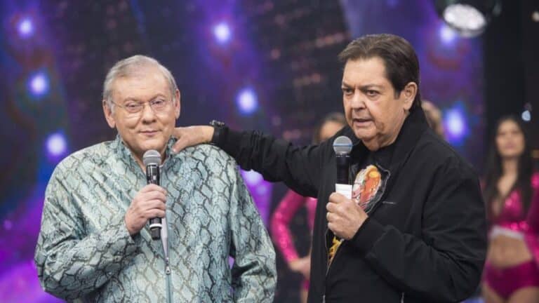 Foto de Milton Neves e Faustão