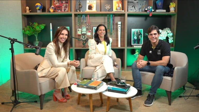 Foto de Glenda Kozlowski, Virna Dias e Guilherme Benchimol