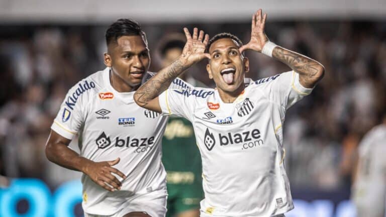 Foto de jogadores do Santos