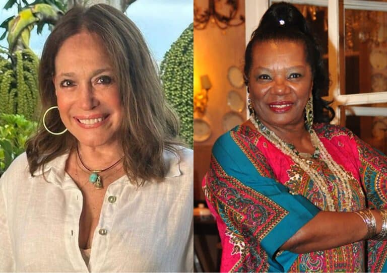 Montagem com Susana Vieira e Neusa Borges, atrizes da Globo