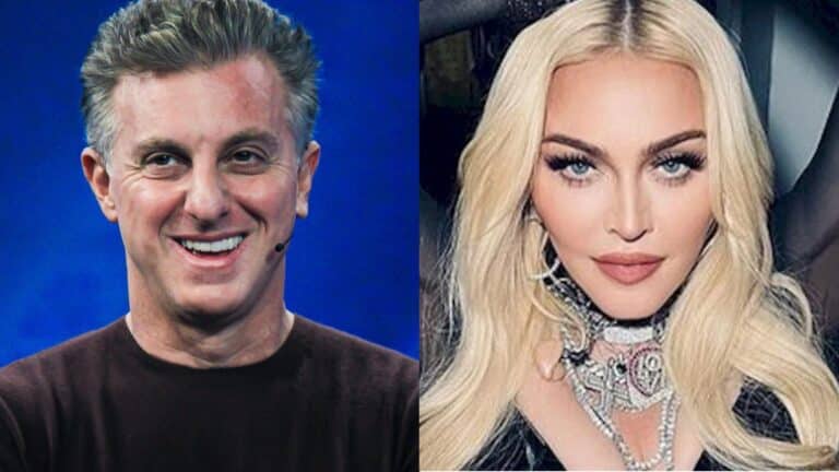 Foto de Luciano Huck e Madonna