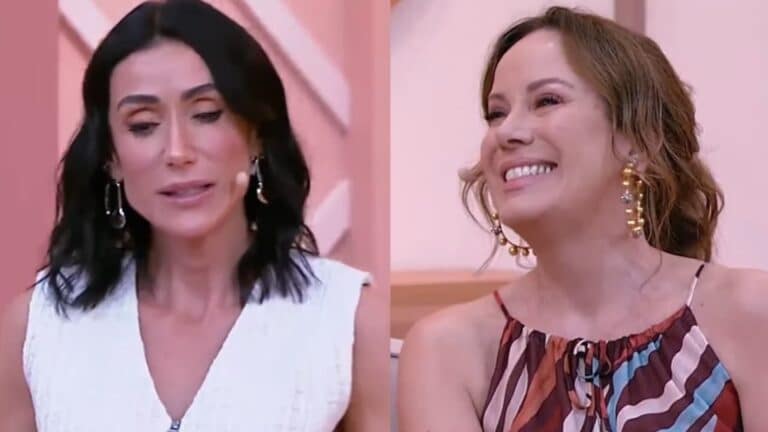 Foto de Michelle Barros e Regina Volpato no Chega Mais