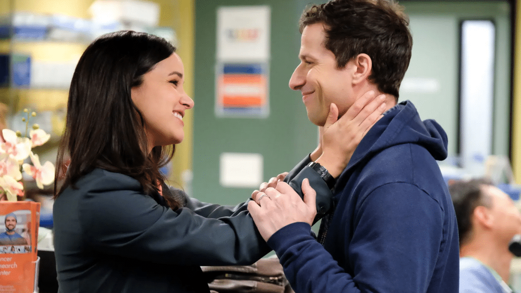 Amy e Peralta em cena de Brooklyn Nine-Nine