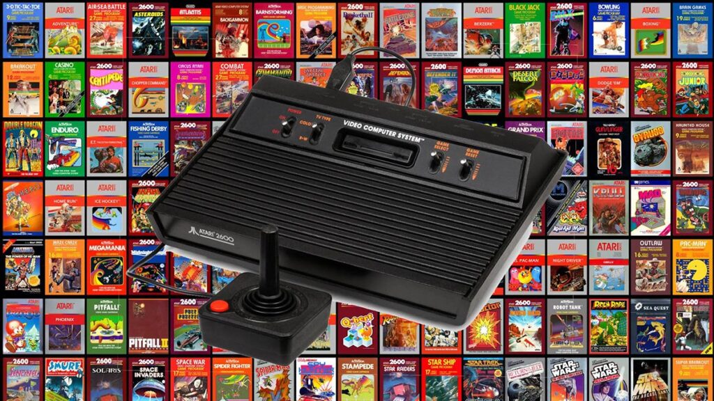 Foto do console de jogos Atari
