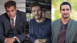 Montagem de Thiago Lacerda, Daniel de Oliveira e Renato Góes em produções da Globo