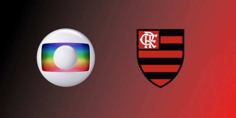 Montagem com logos da Globo e Flamengo