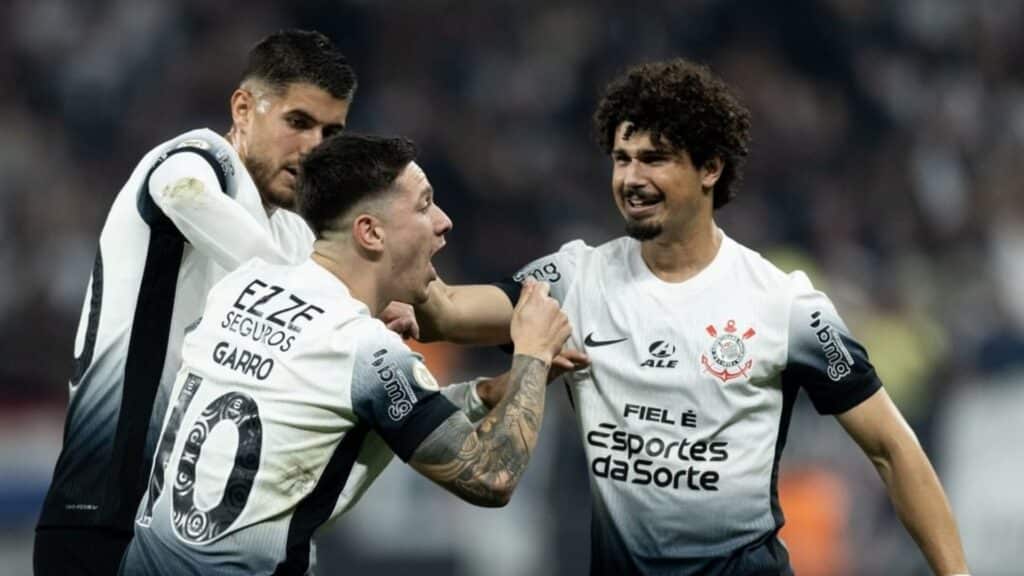 Foto de jogadores do Corinthians