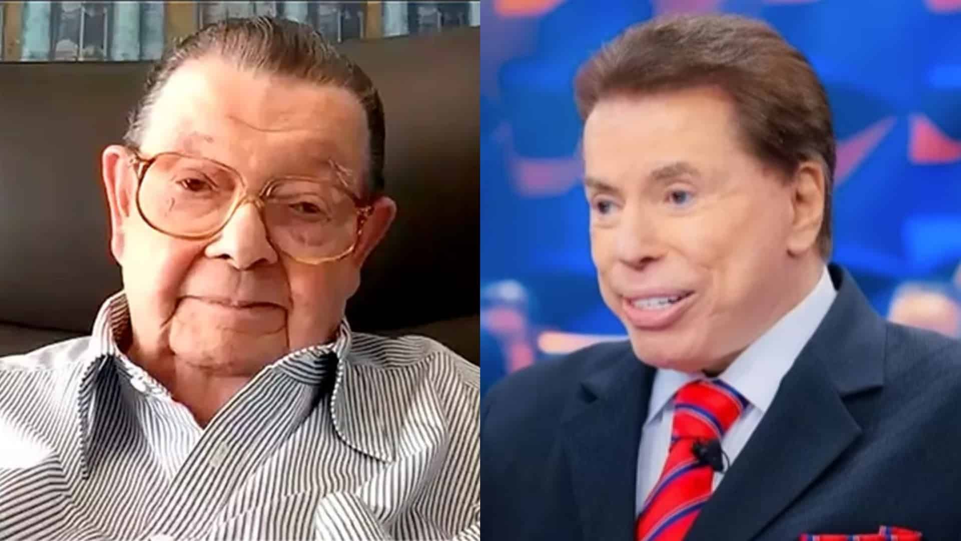 Montagem de fotos de Delfim Netto e Silvio Santos