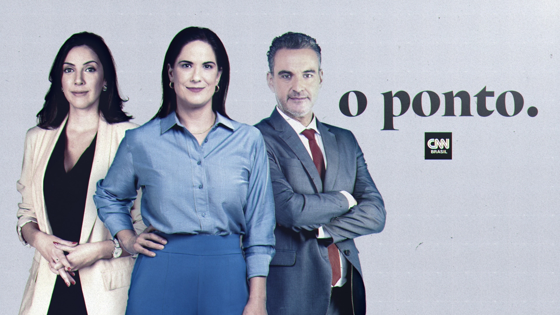 Clarissa Oliveira, Pedro Venceslau e a jornalista Isabel Mega ao lado do logo de O Ponto