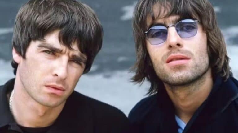 Foto de Liam e Noah Gallagher do Oasis