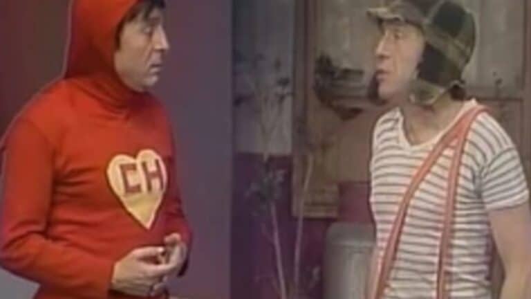 Foto de Chapolin encontrando Chaves em episódio especial