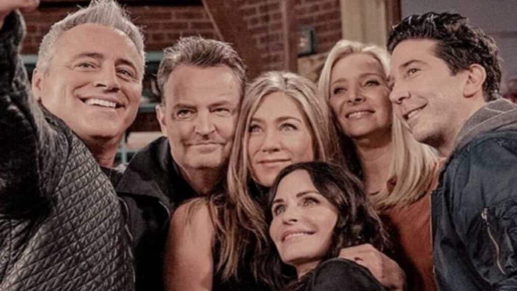 Foto do elenco de Friends em reunião