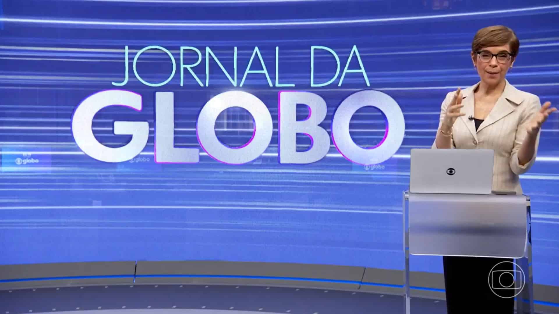 Foto de Renata Lo Prete no estúdio do Jornal da Globo