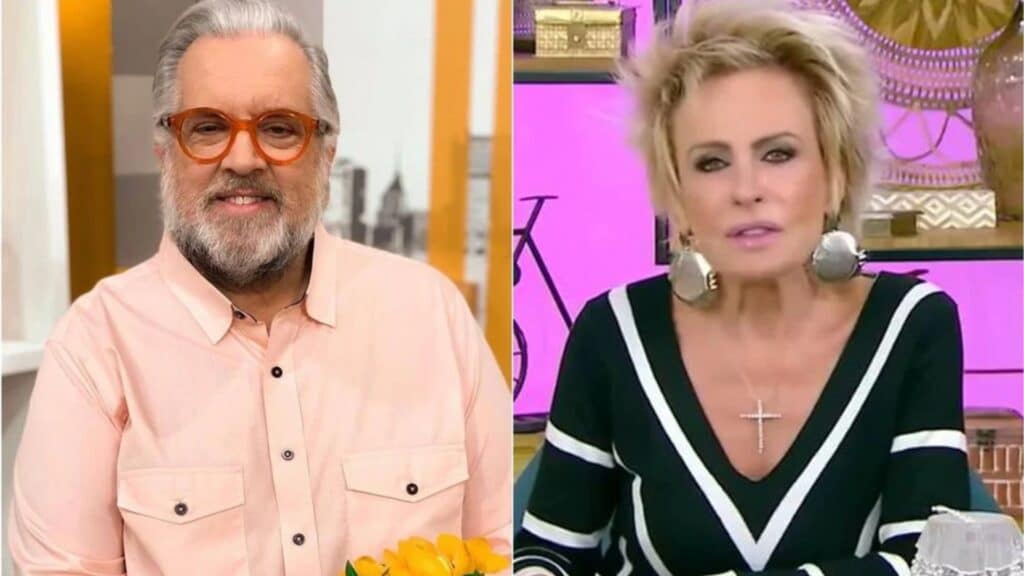 Montagem de fotos entre Leão Lobo e Ana Maria Braga