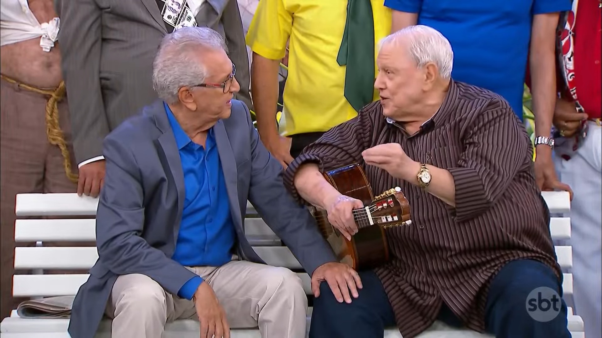 Foto de Ary Toledo e Carlos Alberto de Nóbrega em A Praça é Nossa