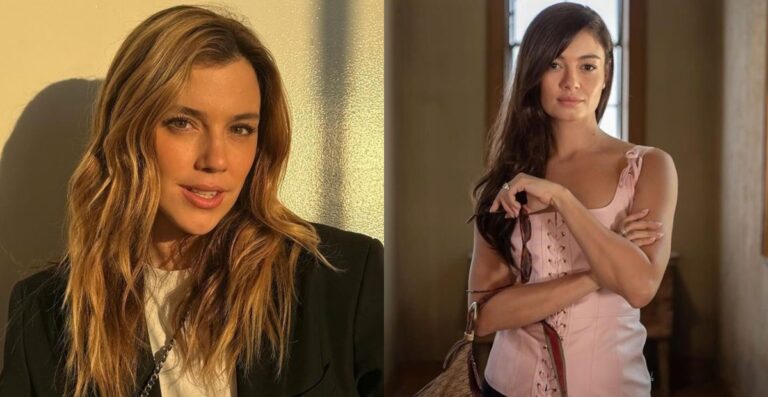 Montagem com Alice Wegmann e Sophie Charlotte para texto sobre a novela Vale Tudo