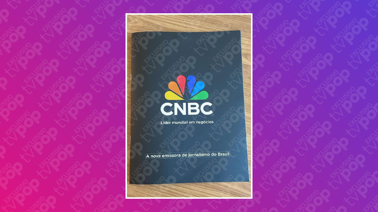 Foto de material publicitário da Times Brasil usando a logomarca da CNBC