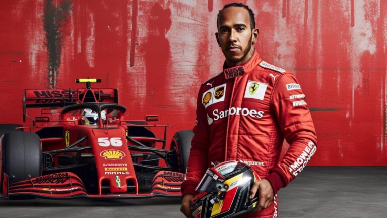 Foto de Lewis Hamilton em imagem oficial da Fórmula 1, da Band