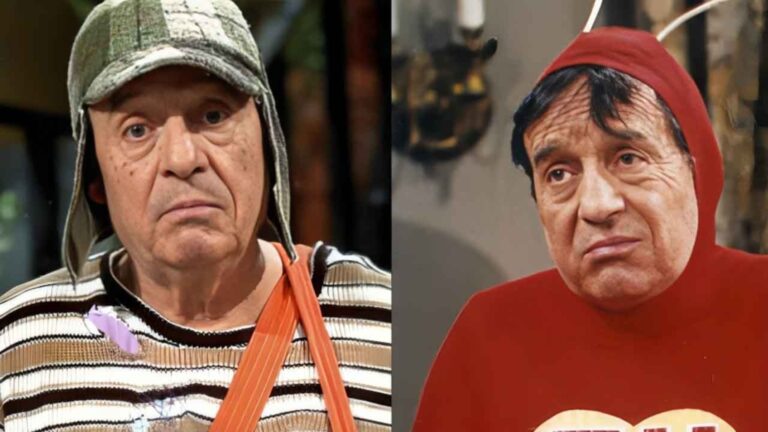 Montagem de fotos dos personagens Chaves e Chapolin