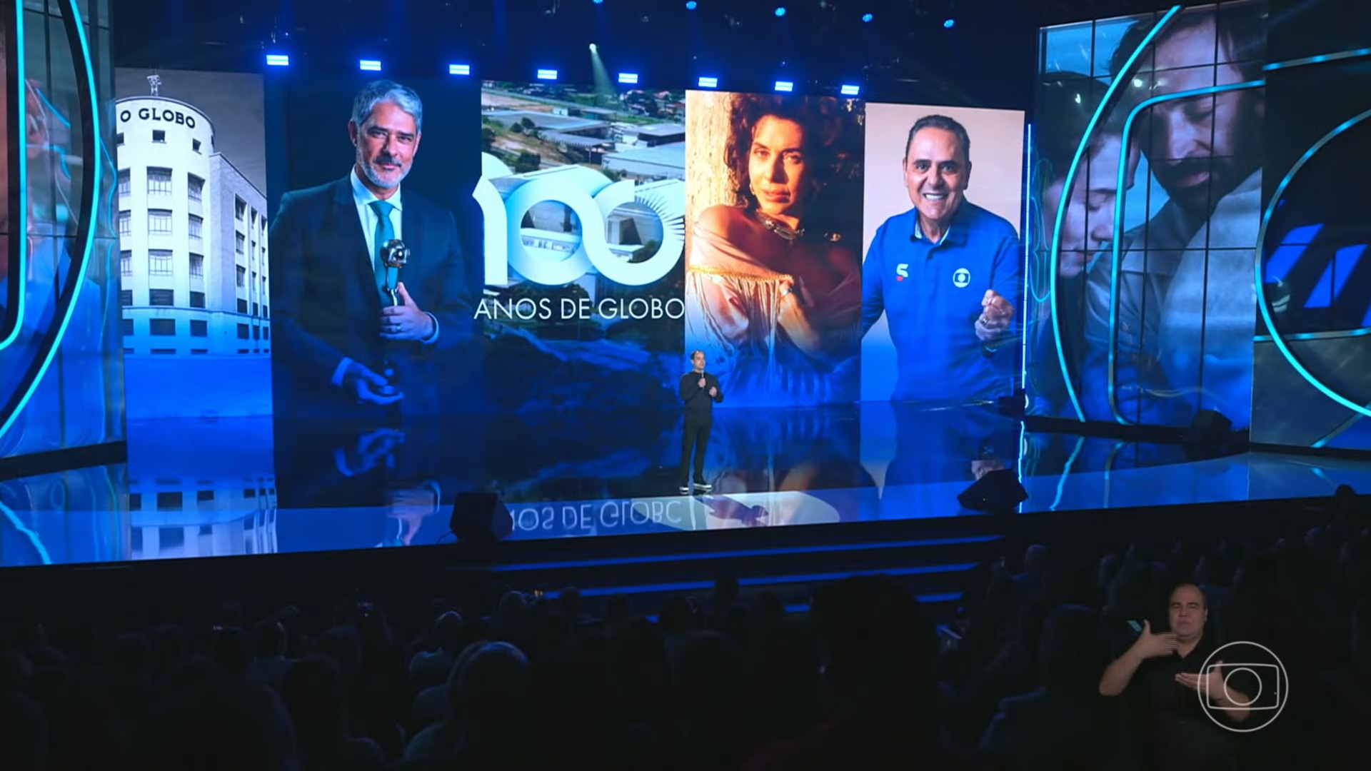 Foto de anúncio dos 100 anos da Globo