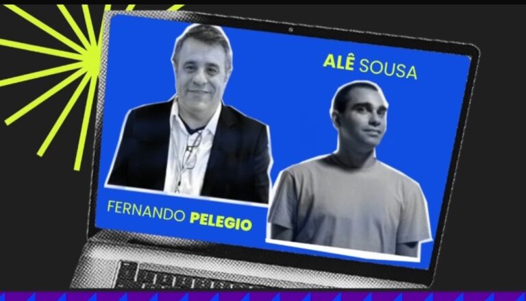 Foto de Fernando Pelegio e Alexandre Sousa, ex-diretores do SBT e da Record