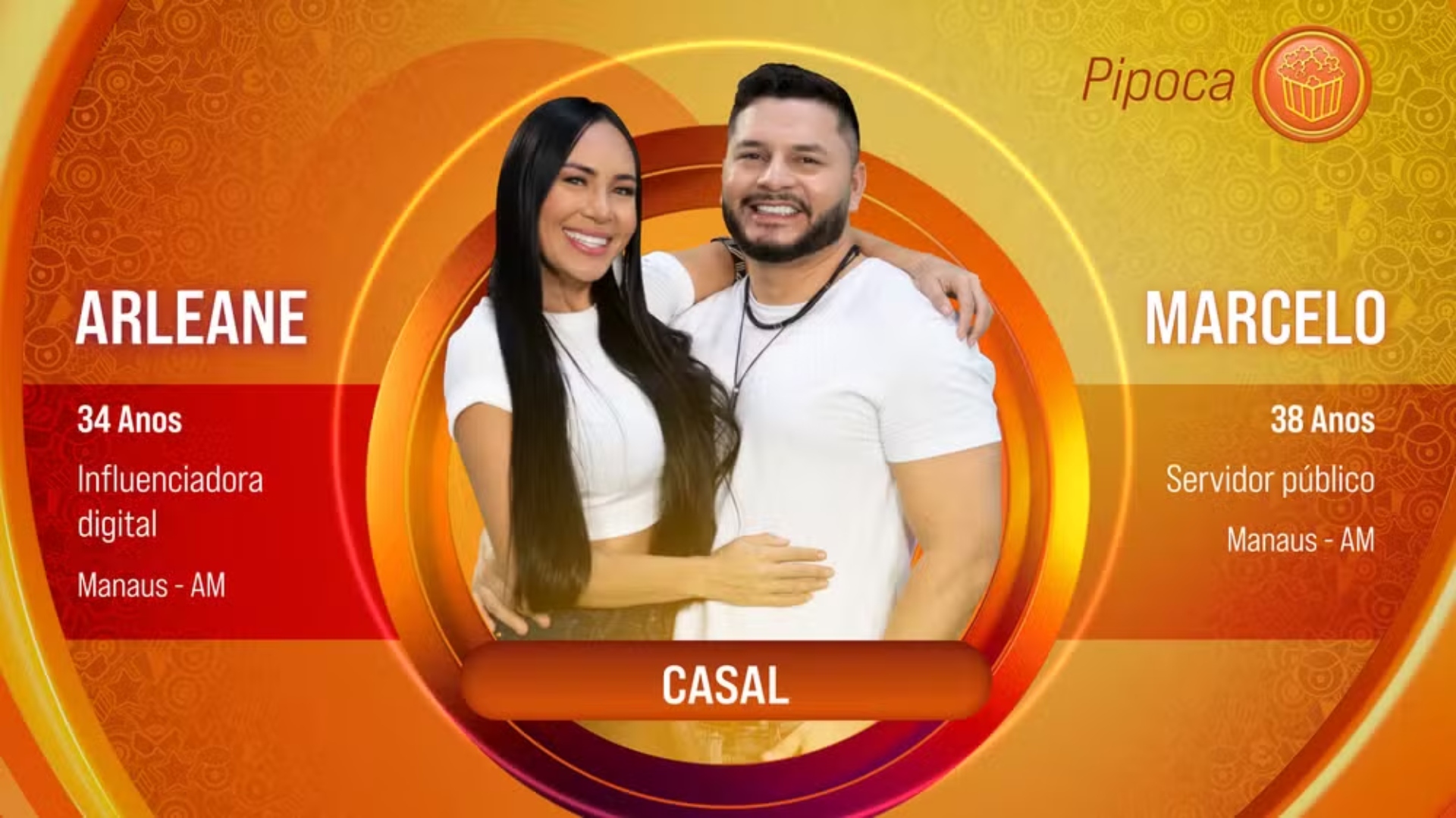 Foto de Arleane e Marcelo no BBB 25