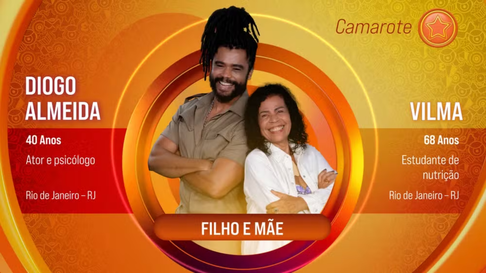 Foto de Diogo Almeida e Vilma no BBB 25