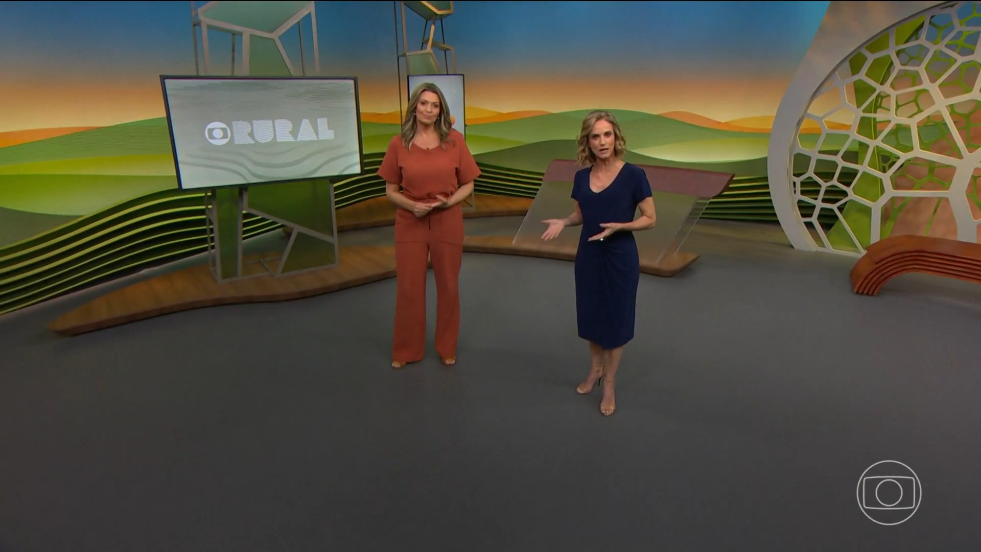 Foto das apresentadoras do programa Globo Rural