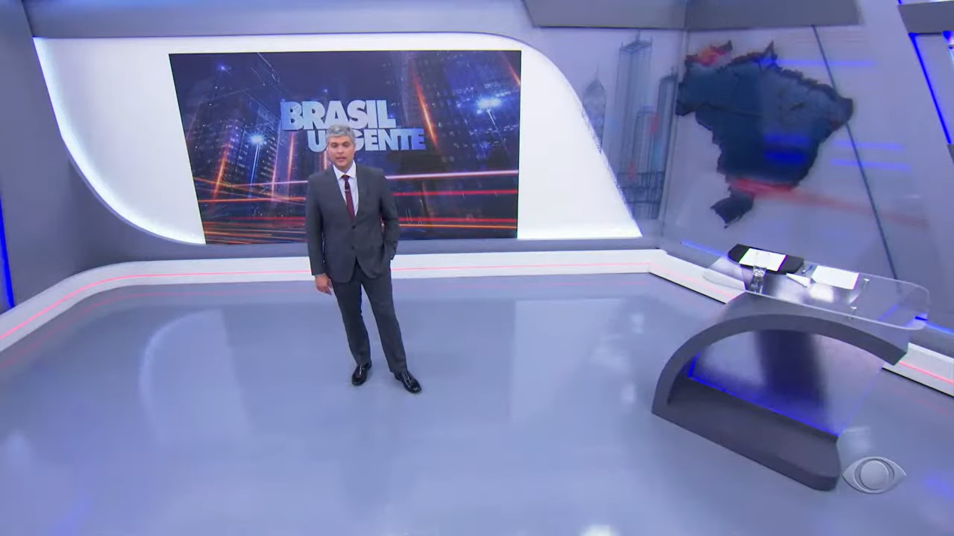 Foto de Joel Datena no estúdio do Brasil Urgente