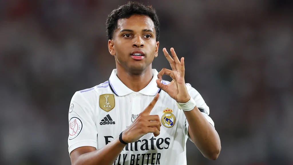 Foto do jogador Rodrygo, do Real Madrid