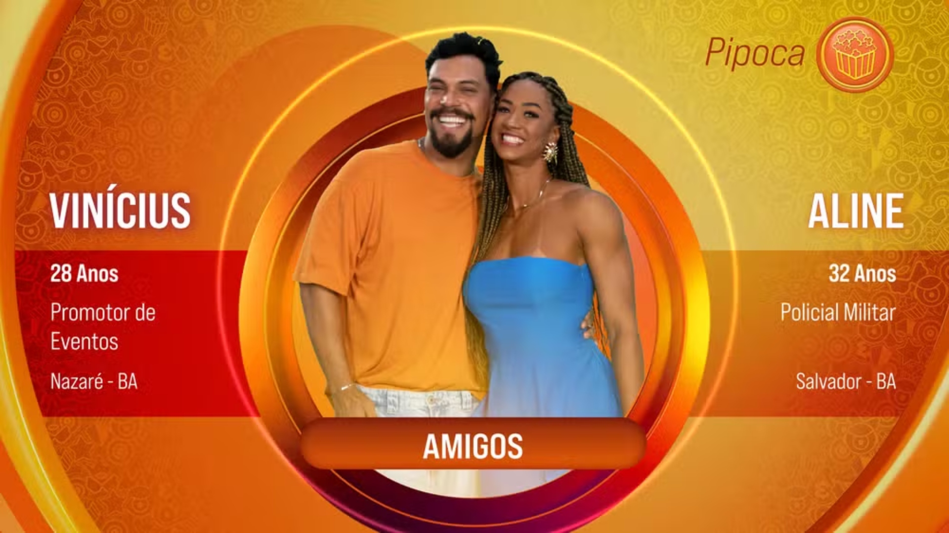 Foto de Vinícius e Aline no BBB 25