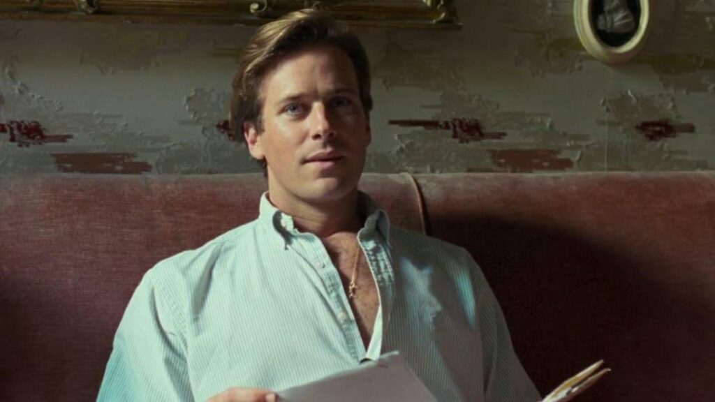 Foto do ator Armie Hammer em Me Chame Pelo Seu Nome